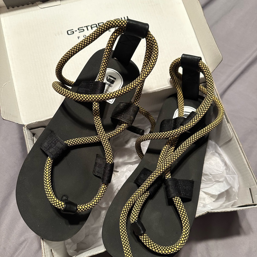 G-Star Black and Yellow Footwear